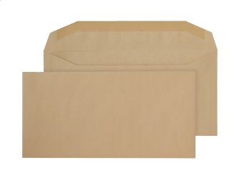Mailer Gummed Manilla DL+ 121x235 80gsm Envelopes