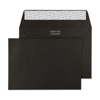 Wallet Peel and Seal Jet Black C6 114x162 120gsm Envelopes