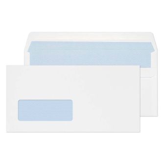 Wallet Self Seal Window White DL 110x220 80gsm Envelopes