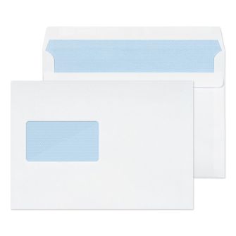 Wallet Self Seal CBC Window White 162X229mm 90gsm Envelopes