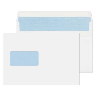 1000 A6 C6 plain white self seal Wallet lettre enveloppes inviter 162mm x 114mm 