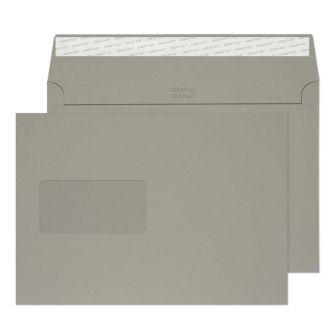 Wallet Peel and Seal Window Storm Grey C5 162x229 120gsm Envelopes