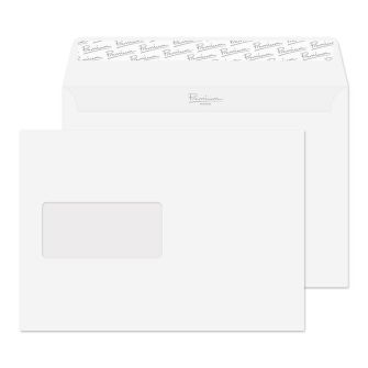 Wallet Peel and Seal Window Diamond White Smooth C5 162x229 120gsm Envelopes
