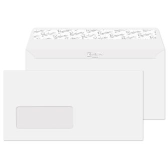 Wallet Peel and Seal Window Diamond White Smooth DL 110x220 120gsm Envelopes