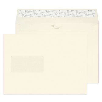 Wallet Peel and Seal High White Laid C5 162x229 120GM Window BX500 Envelopes