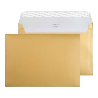 Wallet Peel and Seal Metallic Gold C5 162x229 120gsm Envelopes