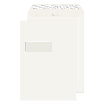 Pocket Peel and Seal Window Oyster Wove C4 324x229 120gsm Envelopes