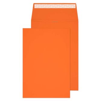 Gusset Pocket Peel and Seal Pumpkin Orange C4 324x229x25 140gsm Envelopes