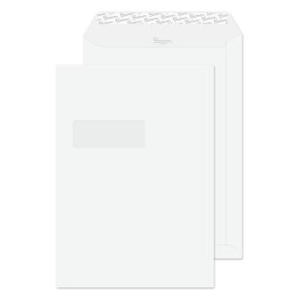 Pocket Peel and Seal Diamond White Laid C4 324x229 120GM Window BX250 Envelopes