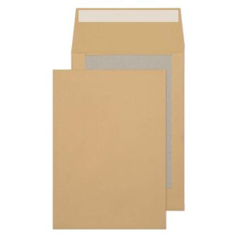 Board Back Gusset Pocket Peel and Seal Manilla C4 324x229x50 120gsm