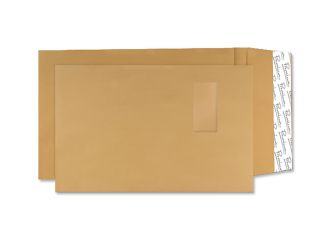 Gusset Pocket Peel and Seal Window Cream Manilla C4 324x229x25 140gsm Envelopes