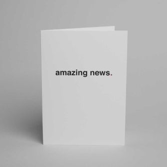 Blake Sage Amazing News Ice White Note Cards with envelopes A6 148mm x 105mm - Pack of 10