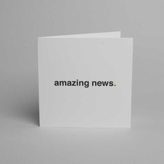 Blake Sage Amazing News Ice White Note Cards with envelopes 150mm x 150mm - Pack of 10