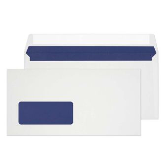 Wallet Peel and Seal Low Window White DL 110x220 110gsm Envelopes