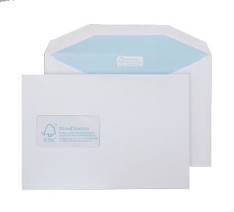 Mailer Gummed Window White C5 162x229 90gsm Envelopes