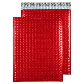 Padded Bubble Pocket Peel and Seal Festive Red C3 450x324