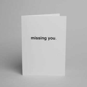 Blake Sage Missing You Ice White Note Cards with envelopes A6 148mm x 105mm - Pack of 10