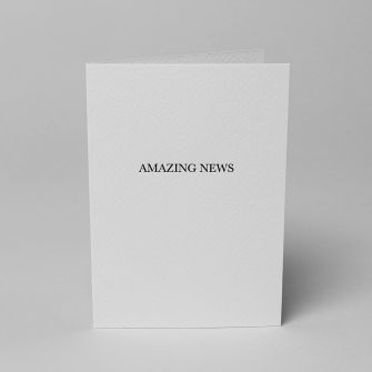 Blake Sienna Amazing News Pure White Note Cards with envelopes A6 148mm x 105mm - Pack of 5