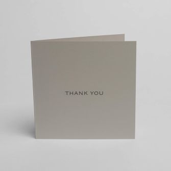 Blake Indigo Thank You Pale Grey Note Cards with Dark Grey envelopes 150mm x 150mm Note Cards - Pack of 5