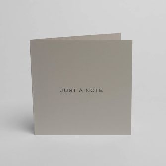 Blake Indigo Just a Note Pale Grey Note Cards with Dark Grey envelopes 150mm x 150mm Note Cards - Pack of 5