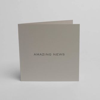 Blake Indigo Amazing News Pale Grey Note Cards with Dark Grey envelopes 150mm x 150mm Note Cards - Pack of 5