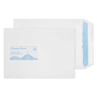 Nature First Pocket Self Seal Window White C5 229x162 90gsm Envelopes
