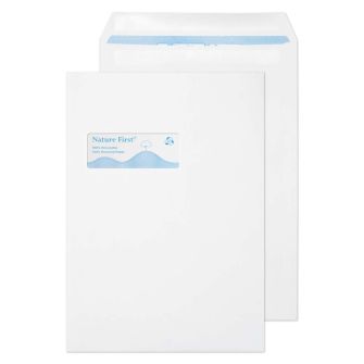 Nature First Pocket Self Seal High Window White C4 324x229 100gsm Envelopes