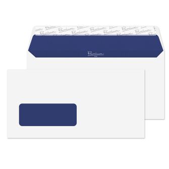 Wallet Peel and Seal Window Ultra White Wove DL 110x220 120gsm Envelopes
