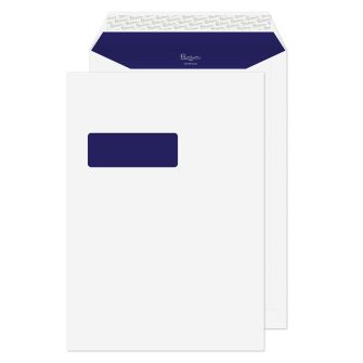 Pocket Peel and Seal Window Super White Wove C4 324x229 120gsm Envelopes