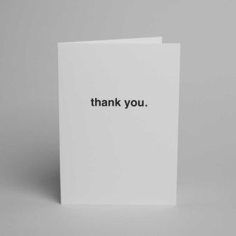 Blake Sage Thank you Ice White Note Cards with envelopes A6 148mm x 105mm - Pack of 10