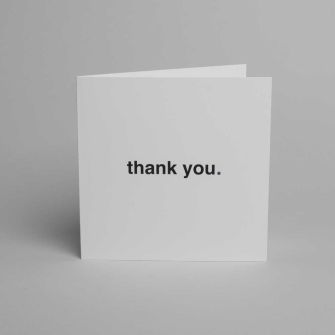 Blake Sage Thank You Ice White Note Cards with envelopes 150mm x 150mm - Pack of 10