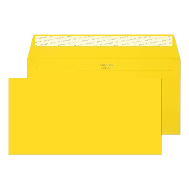 Canary Yellow A4/C4 229mm x 324mm Peel/Seal 120gsm Coloured Envelopes 