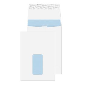 Gusset Pocket Peel and Seal Window Ultra White Wove C5 229x162x25 120gsm Envelopes