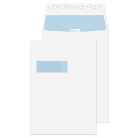 Gusset Pocket Peel and Seal Window Ultra White Wove C4 324x229x25 140gsm Envelopes