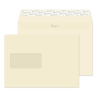 Wallet Peel and Seal Window Cream Wove C5 162x229 120gsm Envelopes