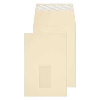 Gusset Pocket Peel and Seal Window Cream Wove C5 229x162x25 140gsm Envelopes