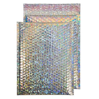 Metallic Bubble Padded Pocket Peel and Seal Holographic BX100 320x240